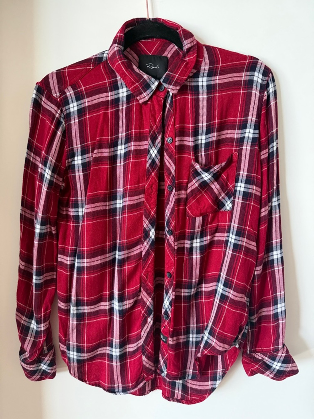 Rails Red Plaid Long-Sleeve Button-Down Shirt